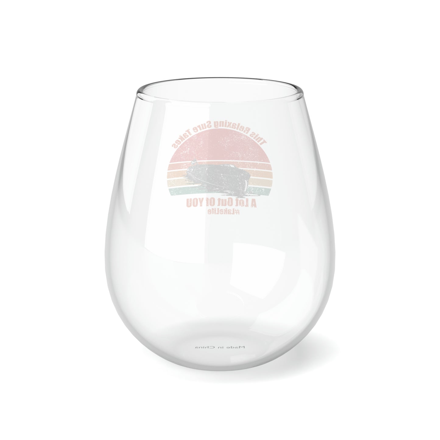 #LakeLife Stemless Wine Glass, 11.75oz