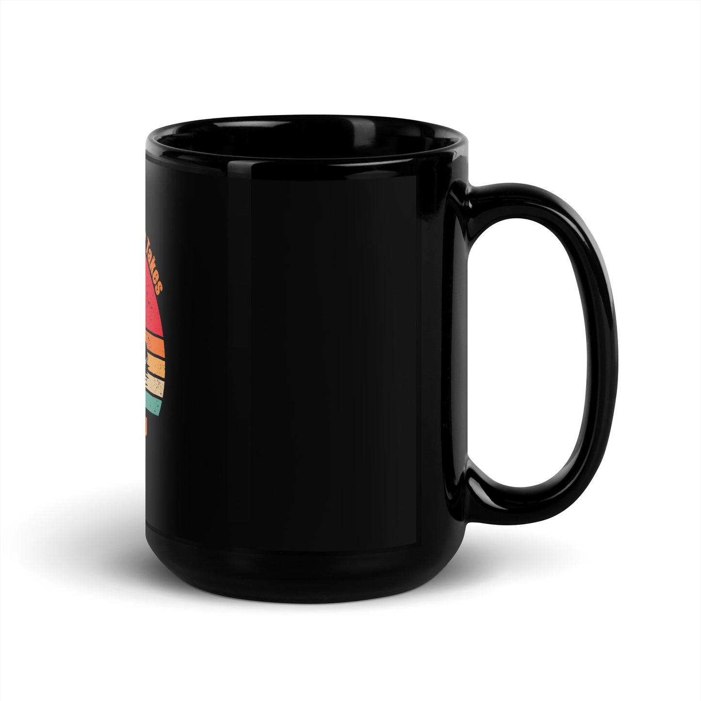 #LakeLife Black Glossy Mug